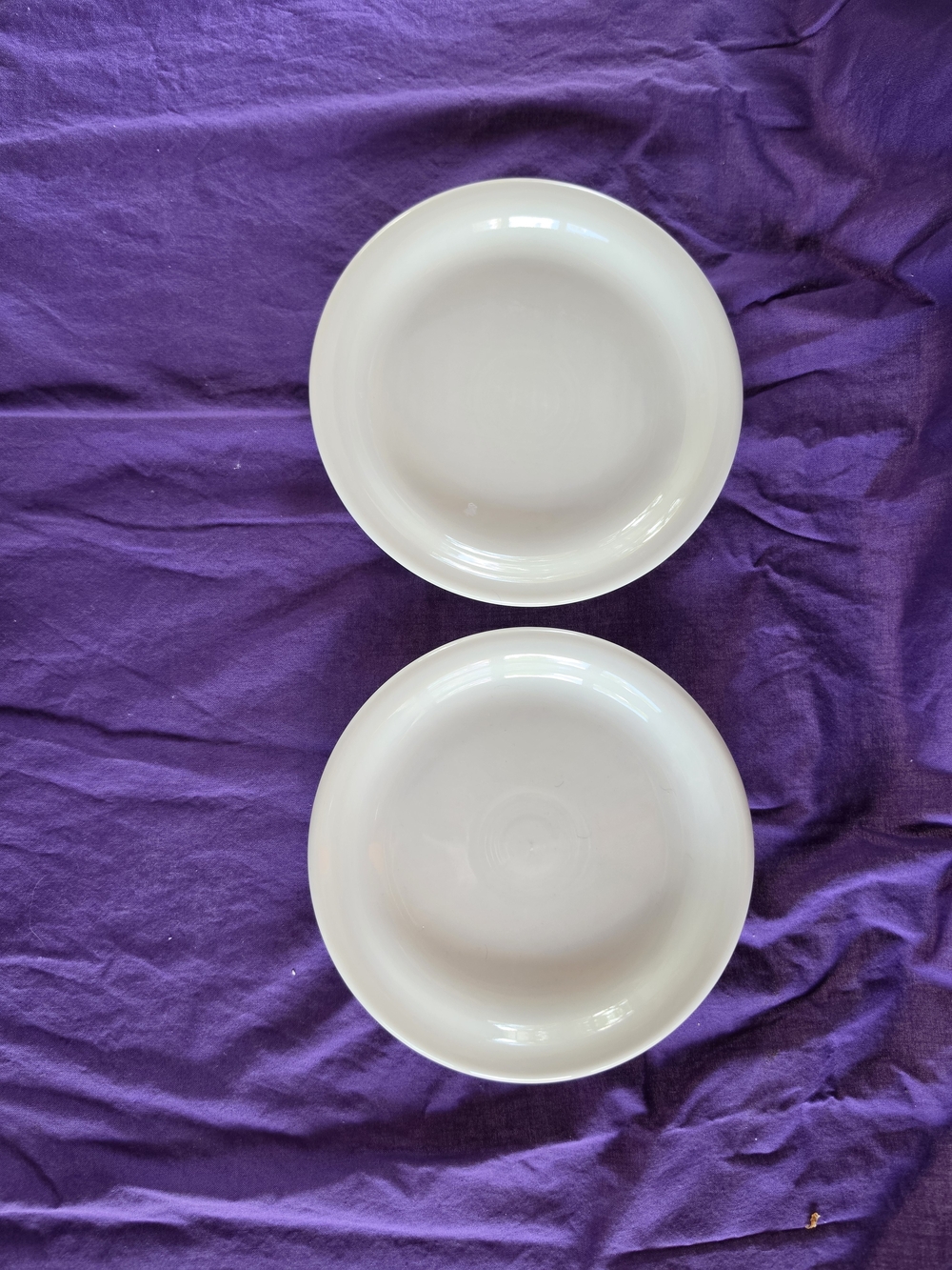 Fiesta White Ceramic Dessert Plates - Set of 2